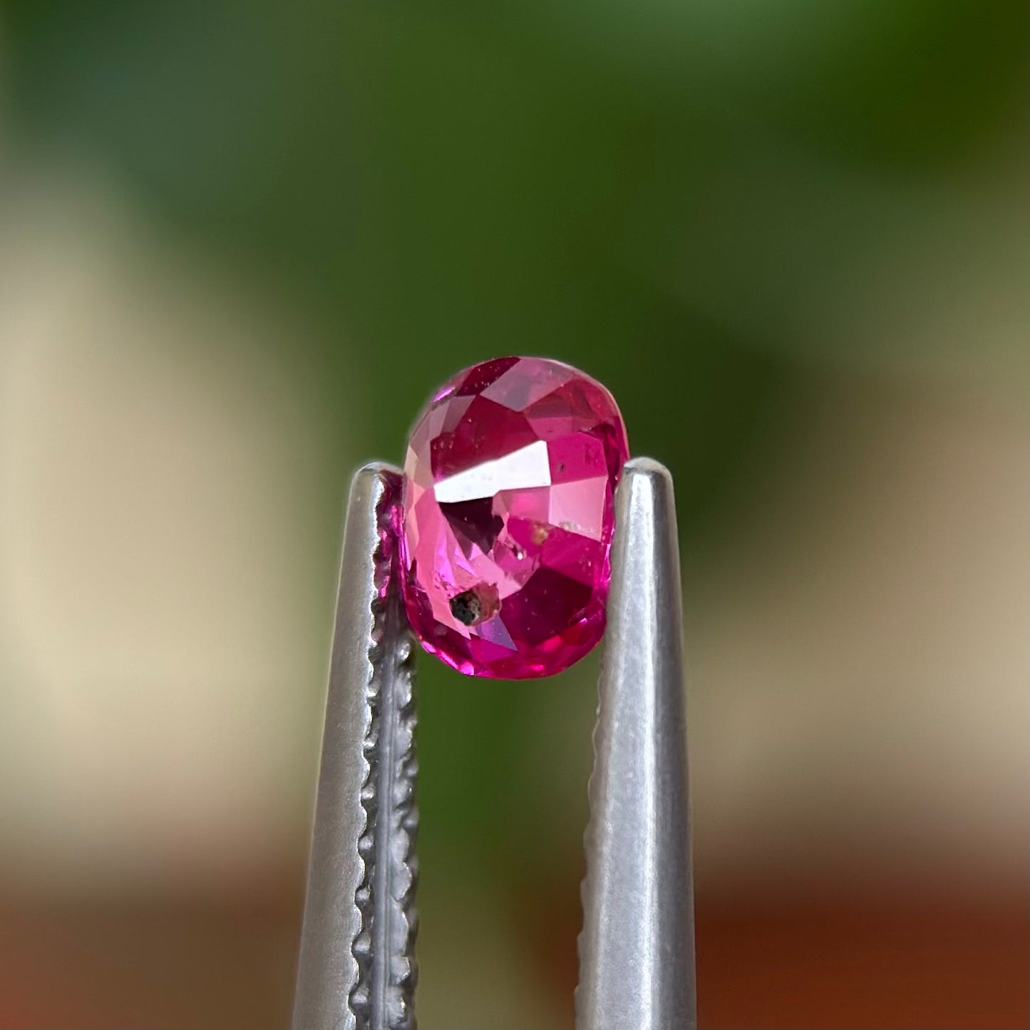 0.76 ct Natural Pink Sapphire Viet Nam. Cushion Shape. No treatment.