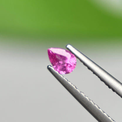 0.27 ct Natural Pink Milky Sapphire Vietnam. Pear Shape.
