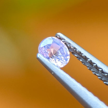 0.22 ct Natural White Silky Sapphire Vietnam. Cushion Shape. No treatment