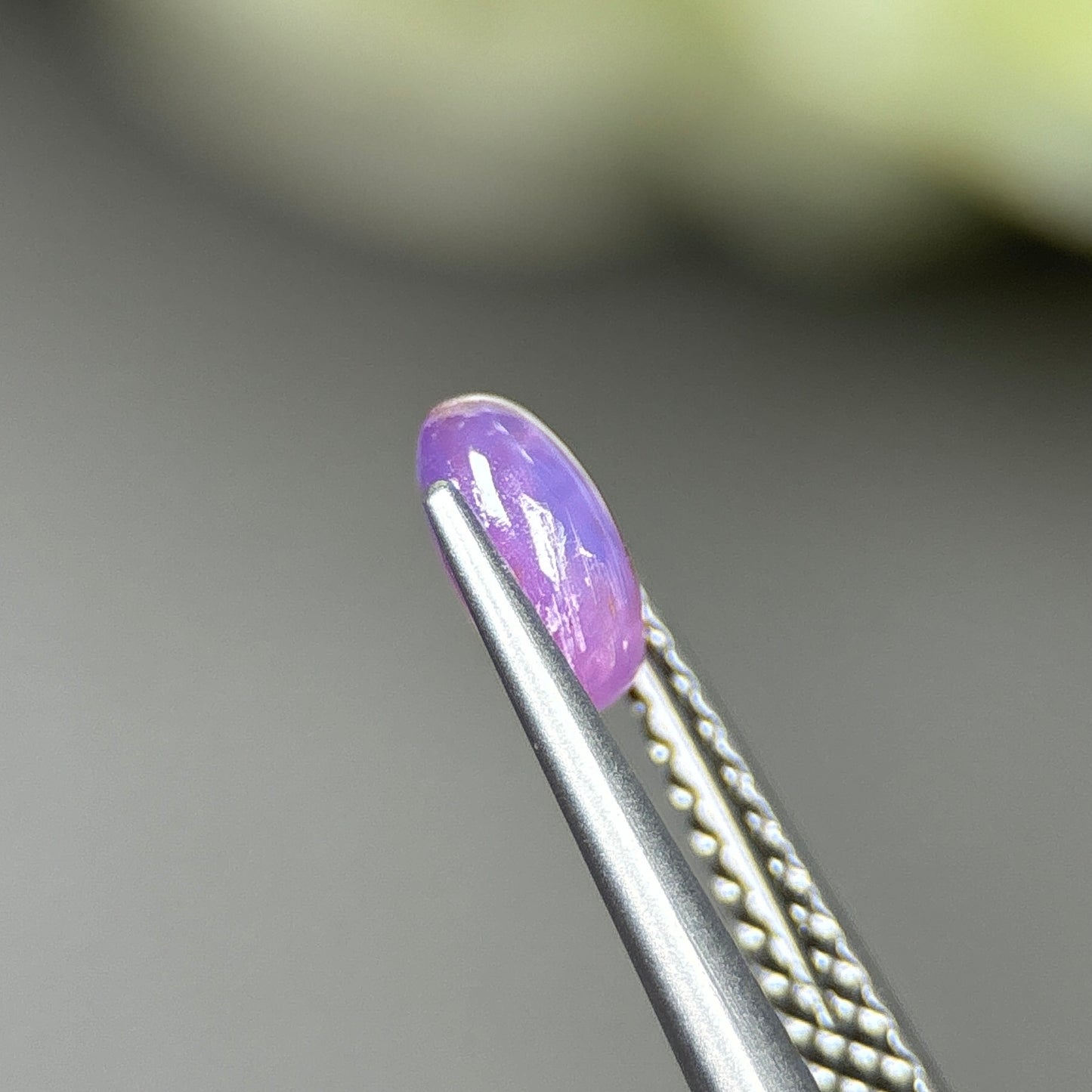 0.64ct Natural Pinkish Purple Cacbochon Sapphire Viet Nam. No treatment.