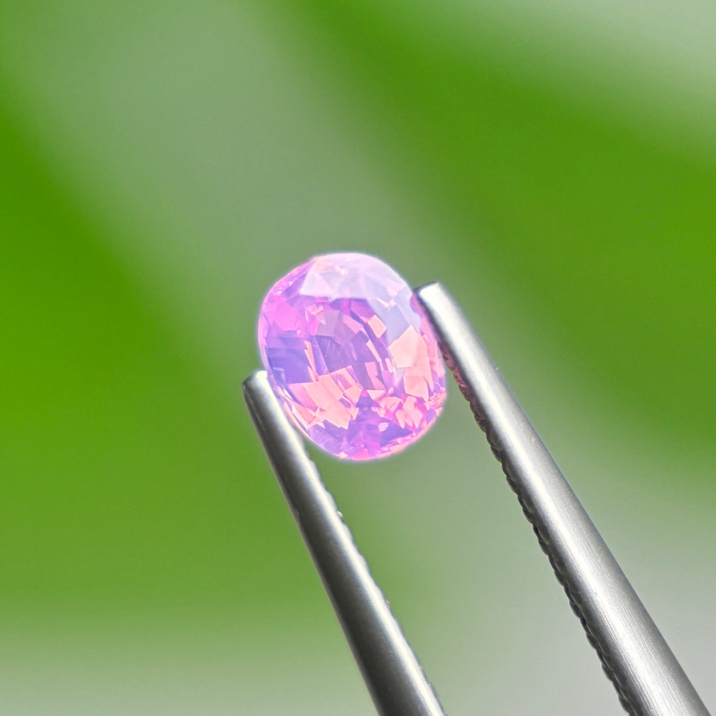 0.54 ct Natural Pink Milky Sapphire Vietnam. Cushion Shape. Unheat.