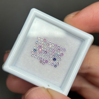 0,88ct/ 78Pcs Natural Sapphire Vietnam, Round Shape, AB Quality, No Treatment Sapphire Luc Yen.