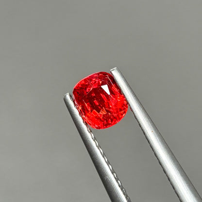 0,63ct Natural Red Spinel Viet Nam. Cushion Shape. No Treatment Spinel Luc Yen.