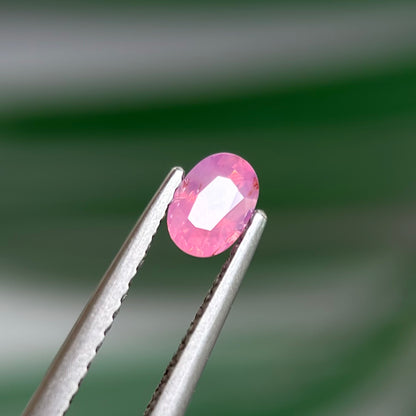 0.45 ct Natural Pink Milky Sapphire Vietnam. Oval Shape. No Treatment.