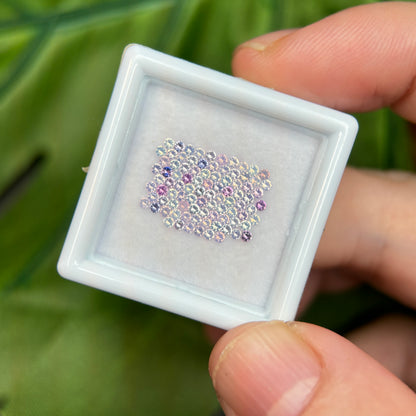 1,0ct/90Pcs Natural Sapphire Vietnam, Round Shape, AB Quality, No Treatment Sapphire Luc Yen.