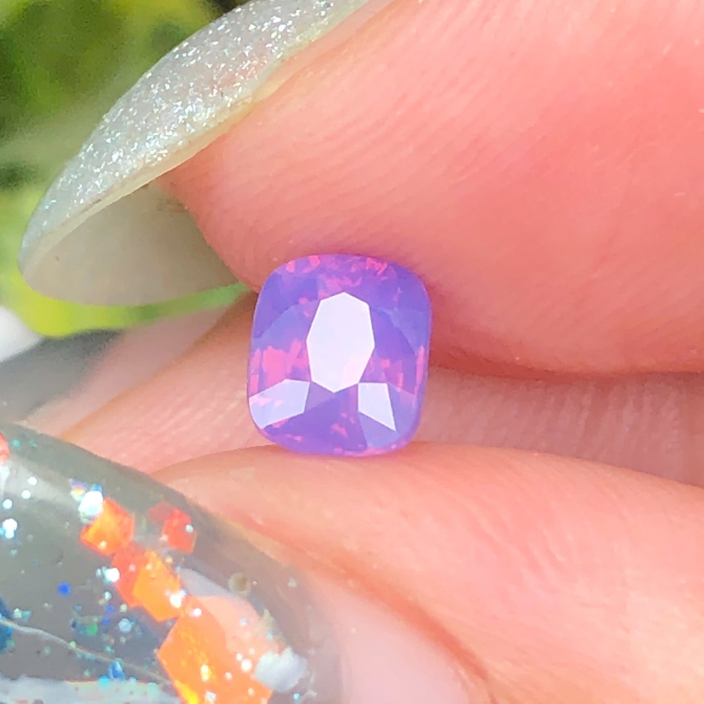 0,68ct Natural Pinkish Purple Milky Sapphire Vietnam. Cushion Shape. No Treatment Milky Sapphire Luc Yen. (Copy)