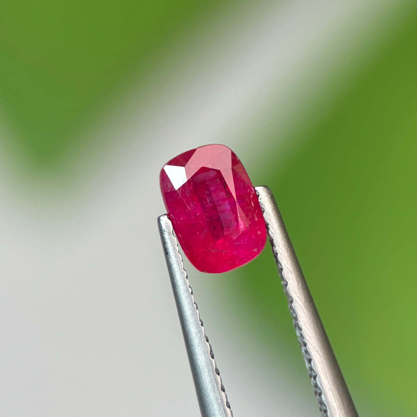 0.79 ct Natural Ruby Viet Nam. Cushion Shape. No treatment.