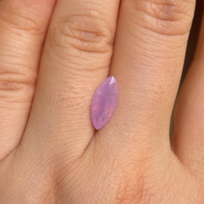 2.63ct Natural Pink Milky Sapphire Vietnam. Marquise Shape. No Treatment.