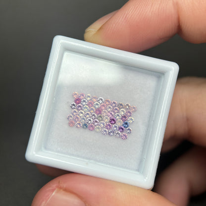 1,0ct/57Pcs Natural Sapphire Vietnam, Round Shape, C1 Quality, No Treatment Sapphire Luc Yen.