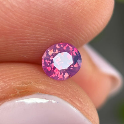 0.55ct Natural Purplish Pink Milky Sapphire Vietnam. Oval Shape. No Treatment.