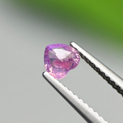 0.39ct Natural Pink Milky Sapphire Vietnam. Heart Shape. No Treatment