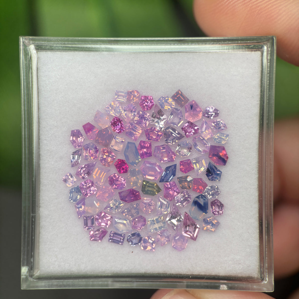 8,0ct/75Pcs Natural Milky Sapphire Vietnam. Freeform. No Treatment Milky Sapphire Luc Yen.
