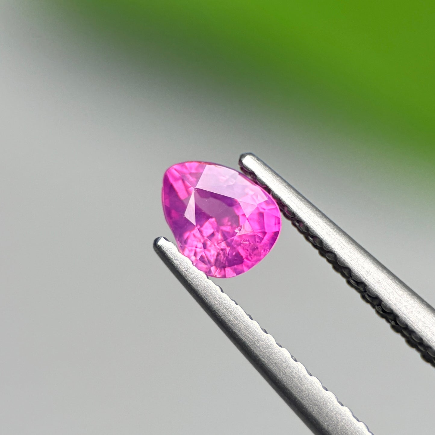 0.56 ct Natural Pink Milky Sapphire Vietnam. Pear Shape.