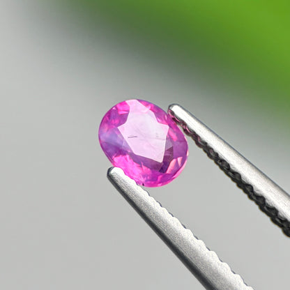 0.35 ct Natural Purplish Pink Milky Sapphire Vietnam. Cushion Shape.