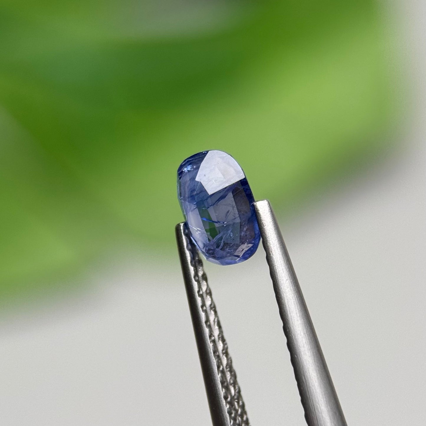 0.80 ct Natural Blue Milky Sapphire Vietnam. Cushion Shape. No Treatment.