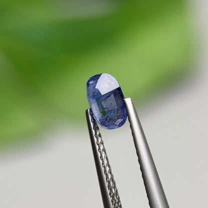 0.80 ct Natural Blue Milky Sapphire Vietnam. Cushion Shape. No Treatment.