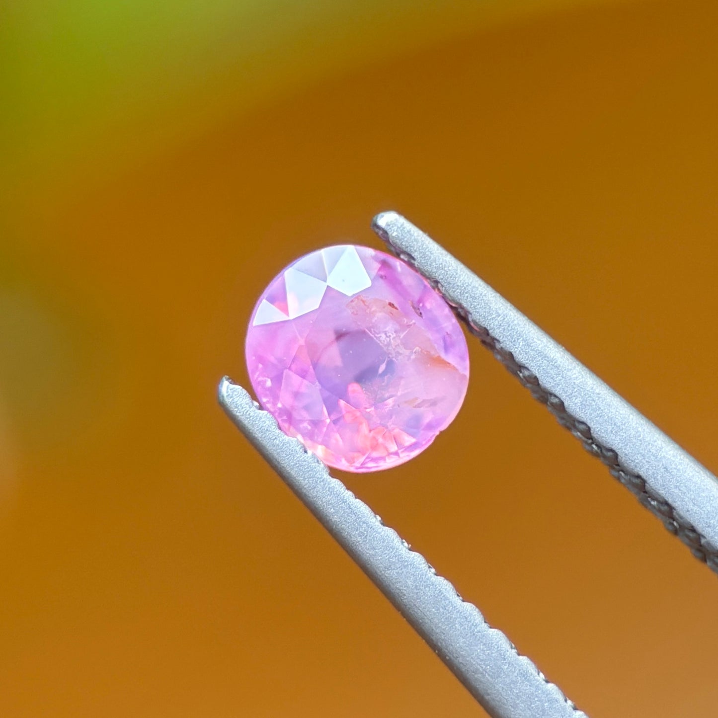 0.60 ct Natural Pink Milky Sapphire Vietnam. Oval Shape. No Treatment.