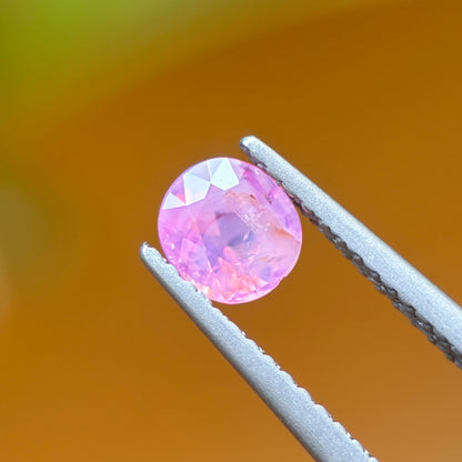 0.60 ct Natural Pink Milky Sapphire Vietnam. Oval Shape. No Treatment.