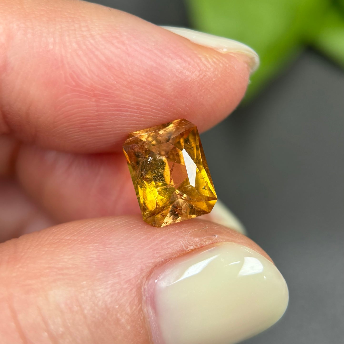 2,3ct Natural Yellow Tourmaline Vietnam. Emerald Shape. No Treatment, No Heat Tourmaline Luc Yen.