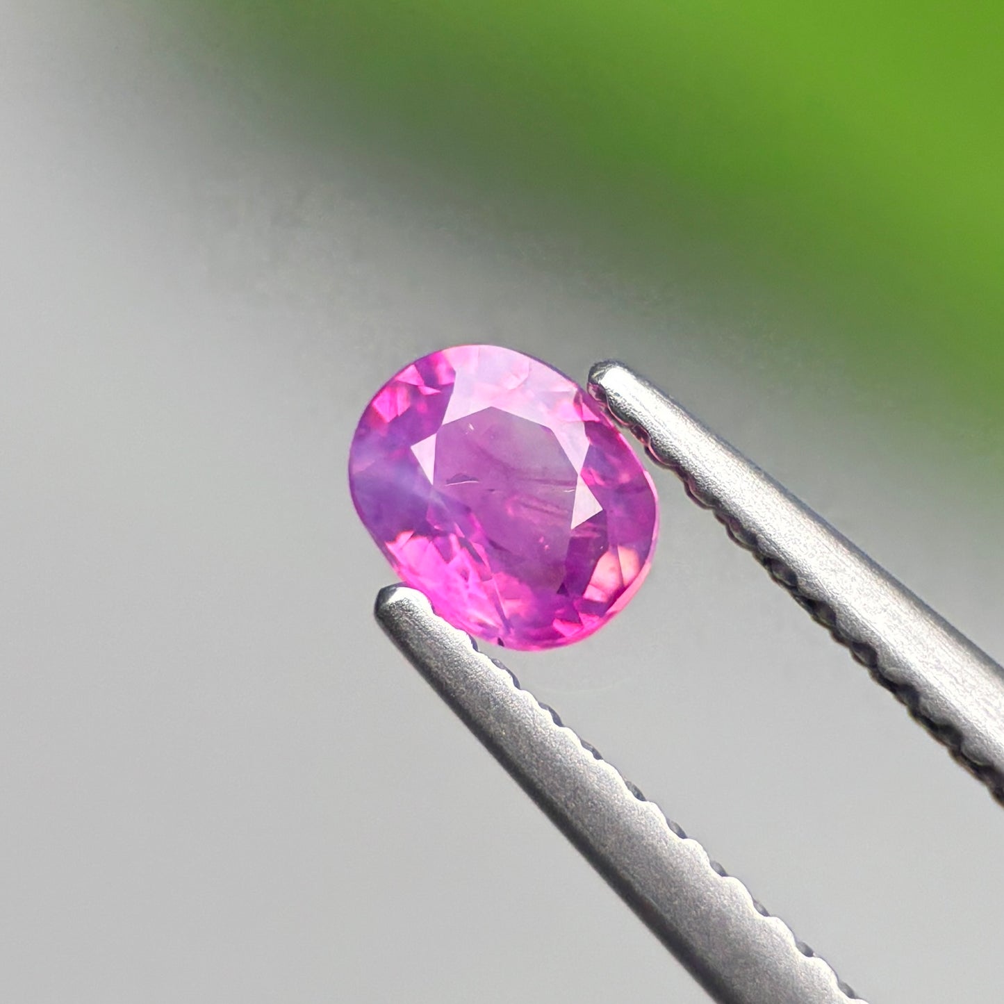 0.35 ct Natural Purplish Pink Milky Sapphire Vietnam. Cushion Shape.