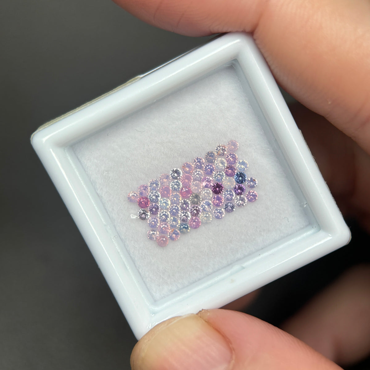 1,0ct/57Pcs Natural Sapphire Vietnam, Round Shape, C1 Quality, No Treatment Sapphire Luc Yen.