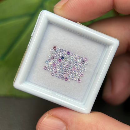 1,0ct/90Pcs Natural Sapphire Vietnam, Round Shape, AB Quality, No Treatment Sapphire Luc Yen.