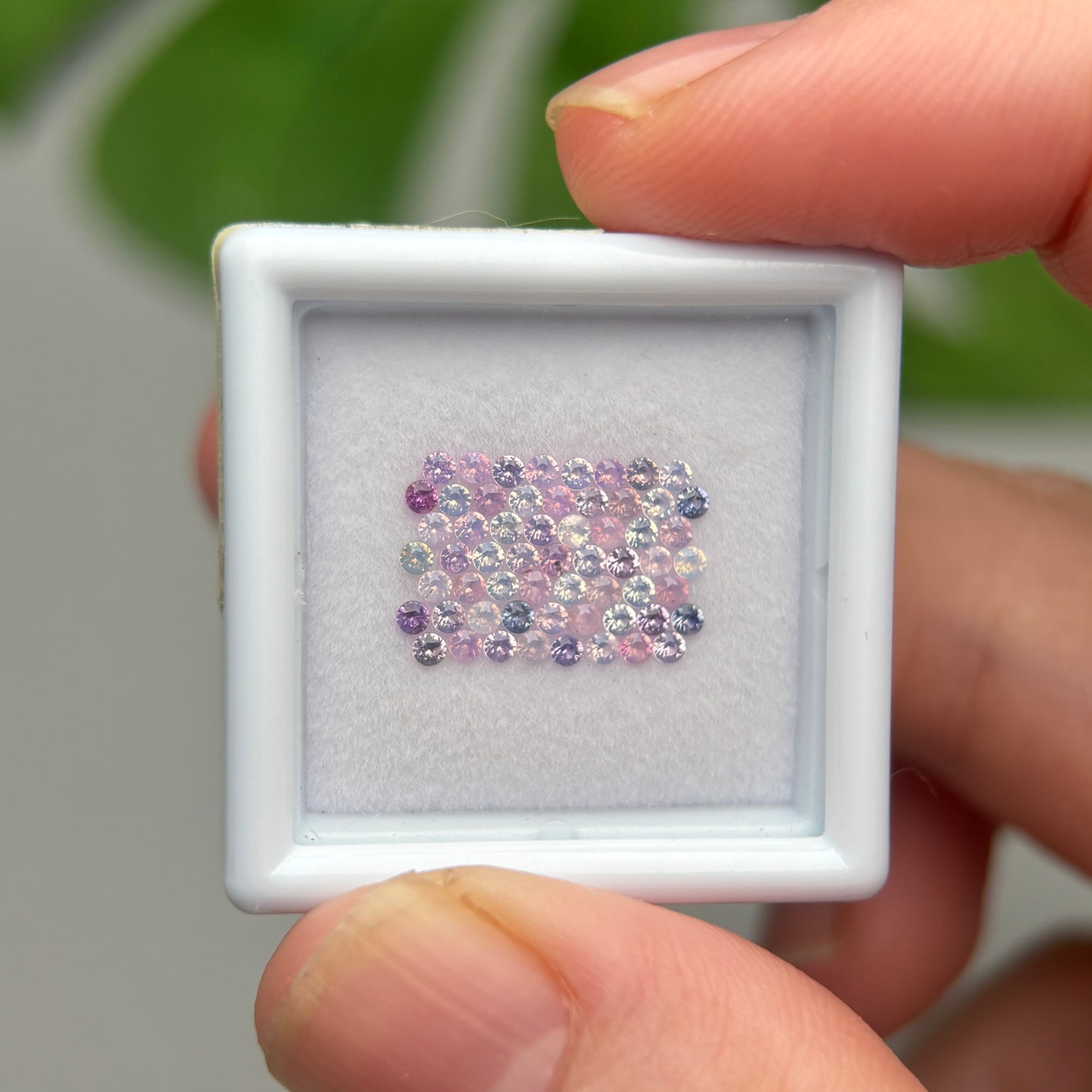 1,0ct/59Pcs Natural Sapphire Vietnam, Round Shape, C1 Quality, No Treatment Sapphire Luc Yen.