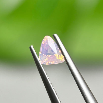 0,28ct Natural Light Pink Milky Sapphire Vietnam. Trlliant shape. No Treatment Milky Sapphire Luc Yen.