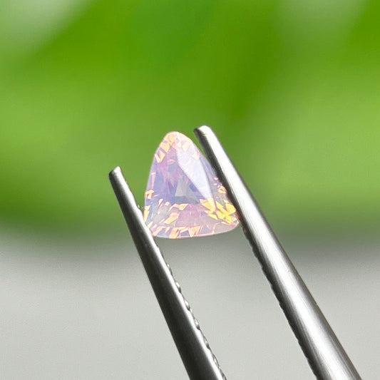 0,28ct Natural Light Pink Milky Sapphire Vietnam. Trlliant shape. No Treatment Milky Sapphire Luc Yen.