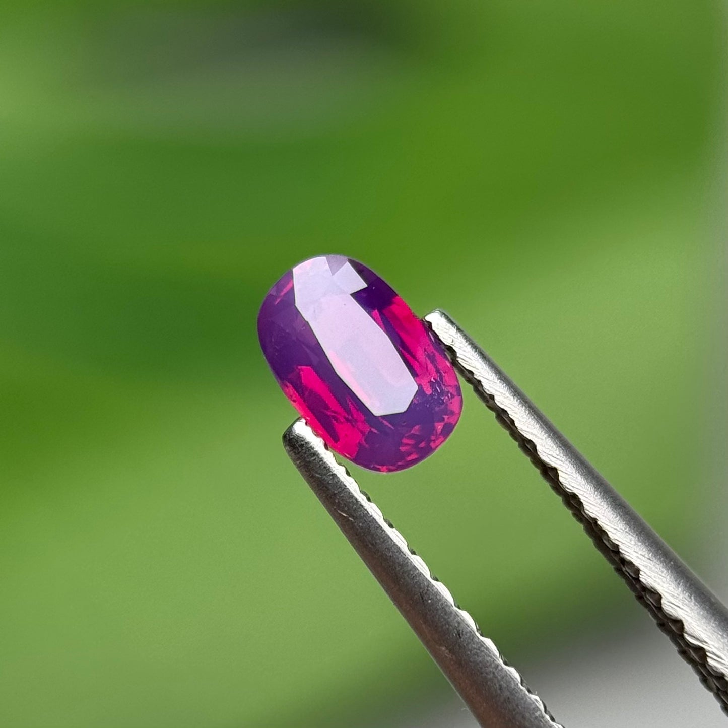 0.53 ct Natural Pinkish Purple Milky Sapphire Vietnam. Cushion Shape. No Treatment.
