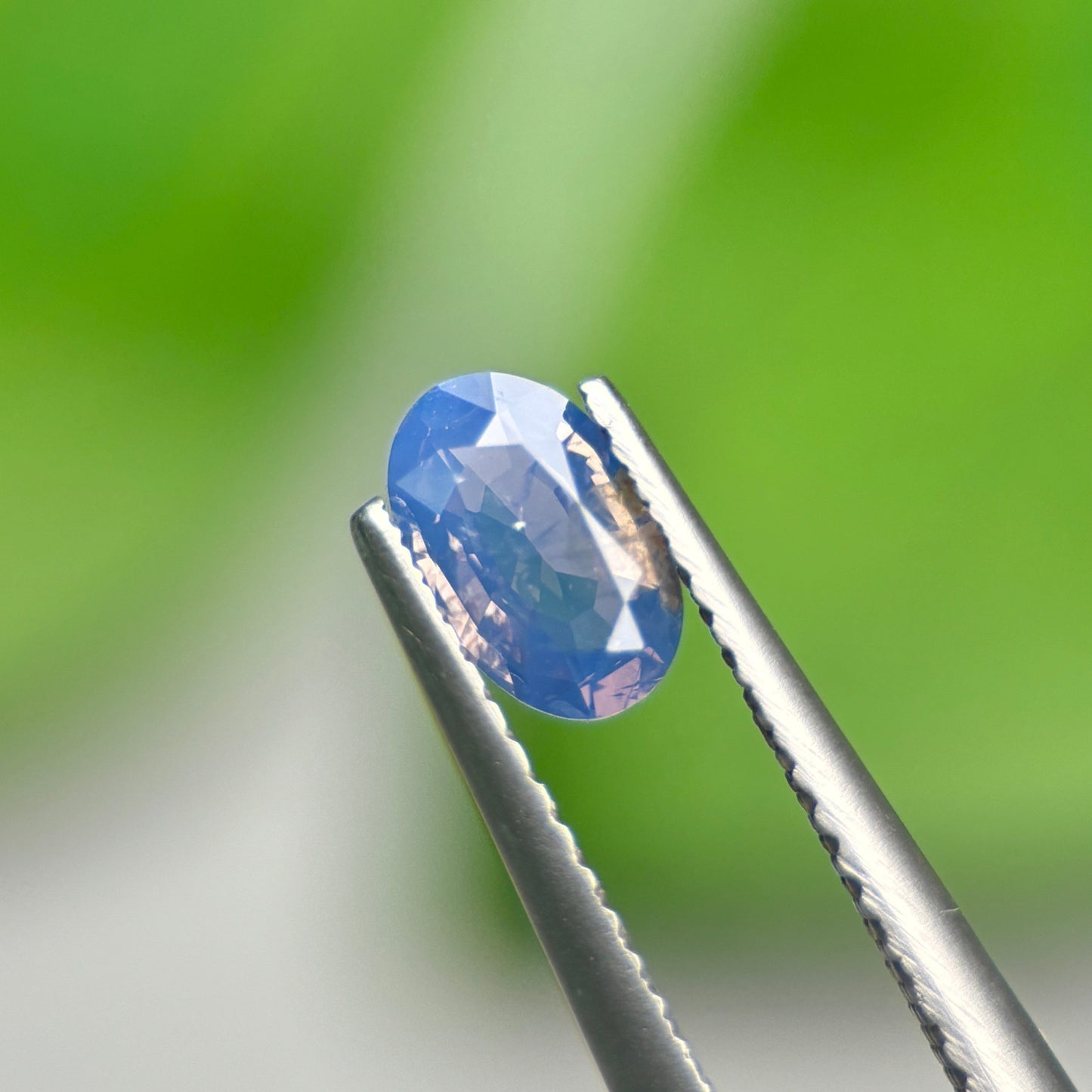 0,73ct Natural Blue Milky Sapphire Vietnam. Cushion Shape. No Treatment Milky Sapphire Luc Yen.