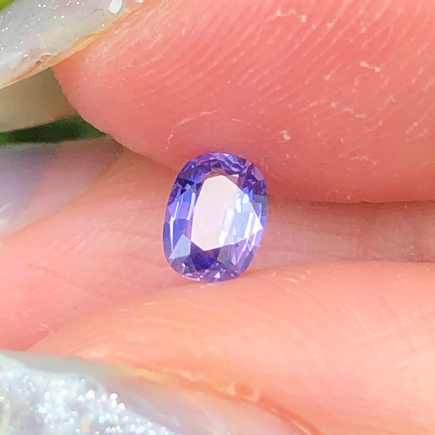 0,31ct Natural Bluish Purple Sapphire Vietnam. Cushion Shape. No Treatment Sapphire Luc Yen.