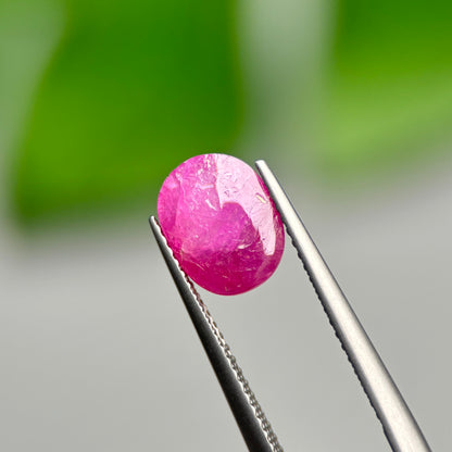 3,16ct Natural Ruby Cacbochon Viet Nam. No treatment Ruby Luc Yen.