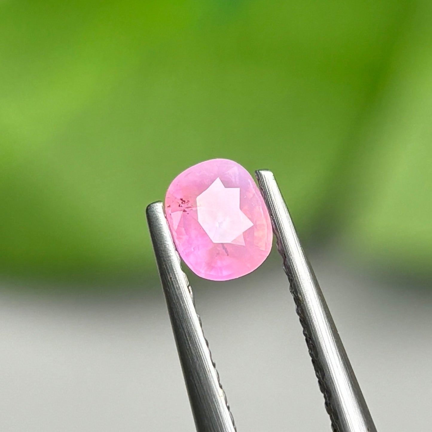 0,39ct Natural Pink Milky Sapphire Vietnam. Cushion Shape. No Treatment Milky Sapphire Luc Yen.