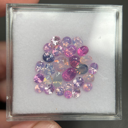 7,73ct/ 28Pcs Natural Milky Sapphire Vietnam. Mix Shape. No Treatment Milky Sapphire Luc Yen.