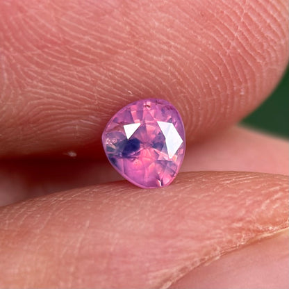 0.54 ct Natural Purplish Pink Milky Sapphire Vietnam. Cushion Shape. Unheat.