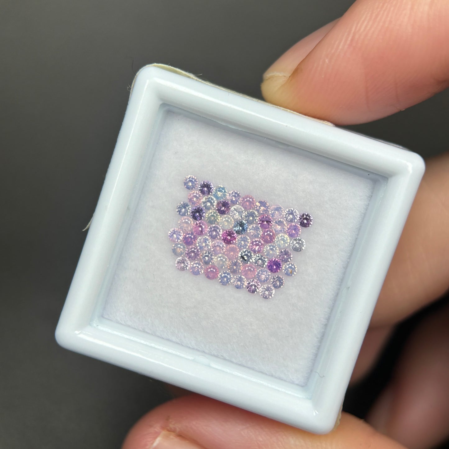 1,0ct/ 58Pcs Natural Sapphire Vietnam, Round Shape, C1 Quality, No Treatment Sapphire Luc Yen.