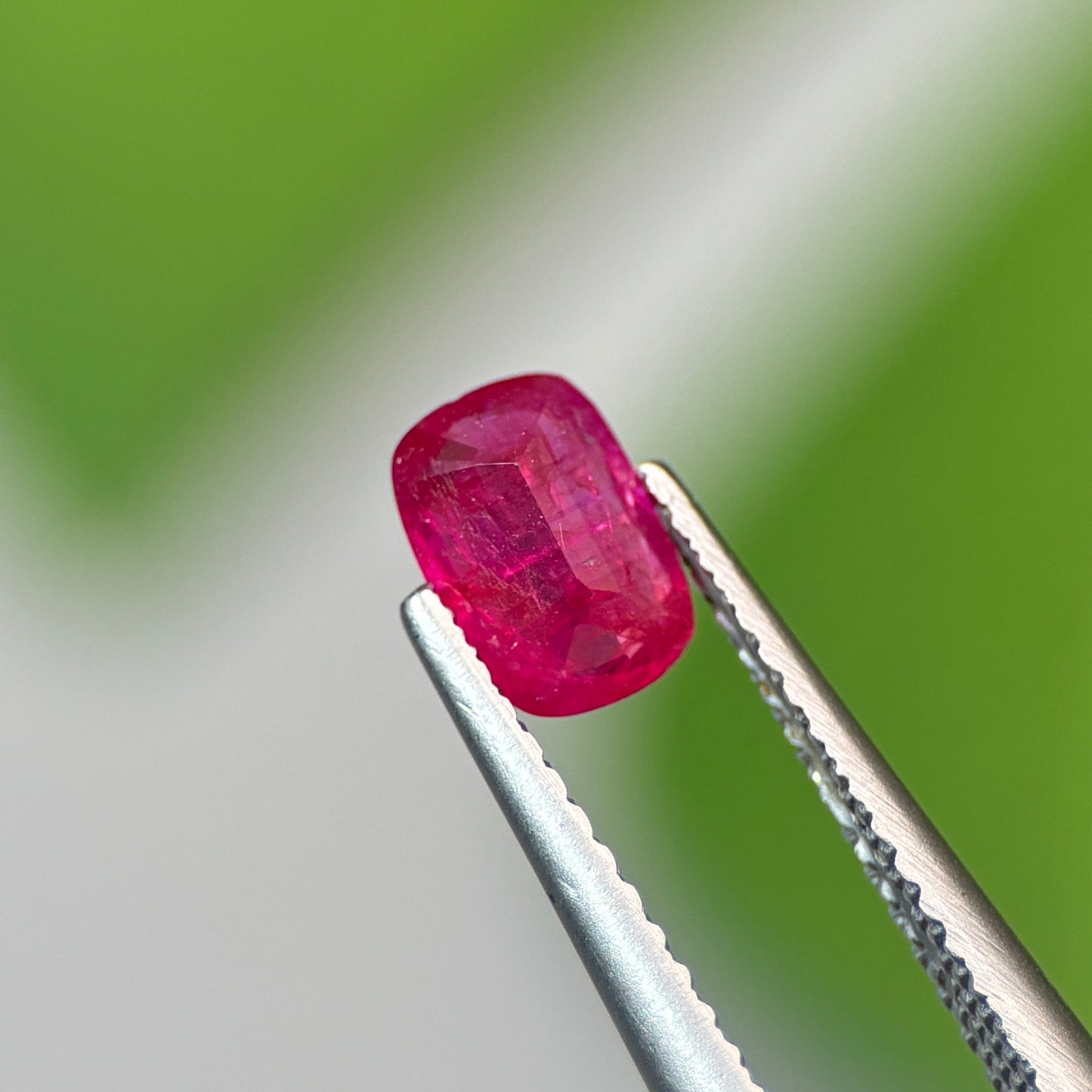 0.79 ct Natural Ruby Viet Nam. Cushion Shape. No treatment.
