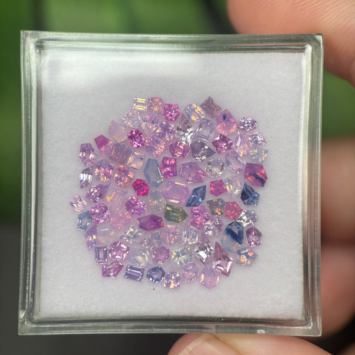 8,0ct/75Pcs Natural Milky Sapphire Vietnam. Freeform. No Treatment Milky Sapphire Luc Yen.