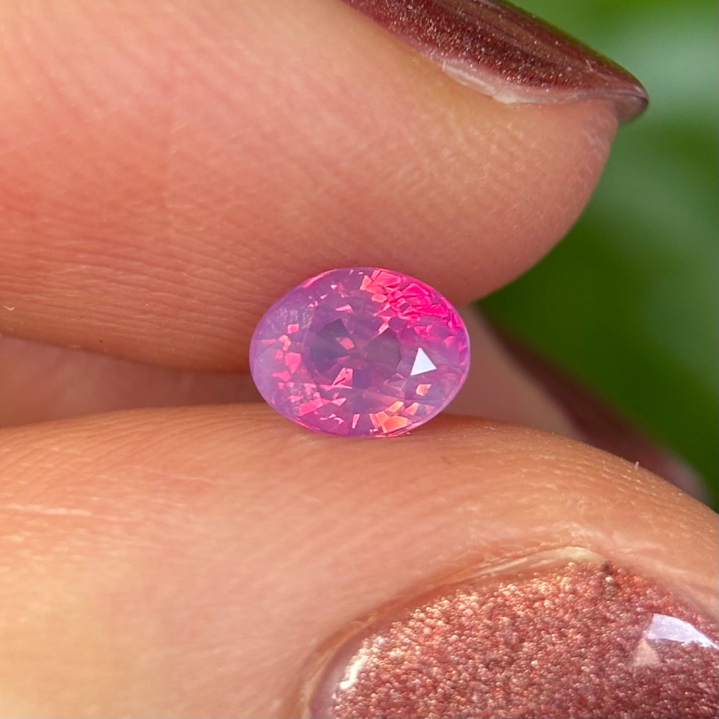 0.70 ct Natural Pink Milky Sapphire Vietnam. Cushion Shape. No Treatment.