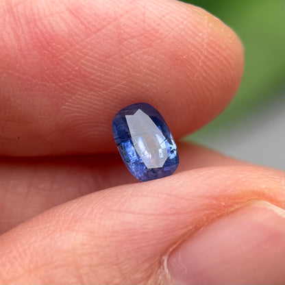 0.80 ct Natural Blue Milky Sapphire Vietnam. Cushion Shape. No Treatment.