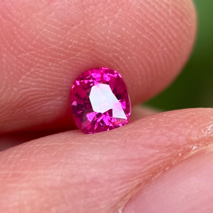 0.54 ct Natural Ruby Viet Nam. Cushion Shape. No treatment.