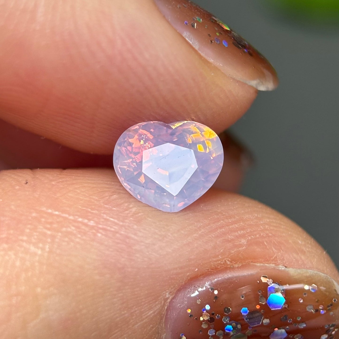 1.19ct Natural Pinkish White Sapphire Vietnam.