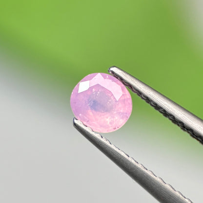0.45 ct Natural Pink Milky Sapphire Vietnam. Cushion Shape. No Treatment.