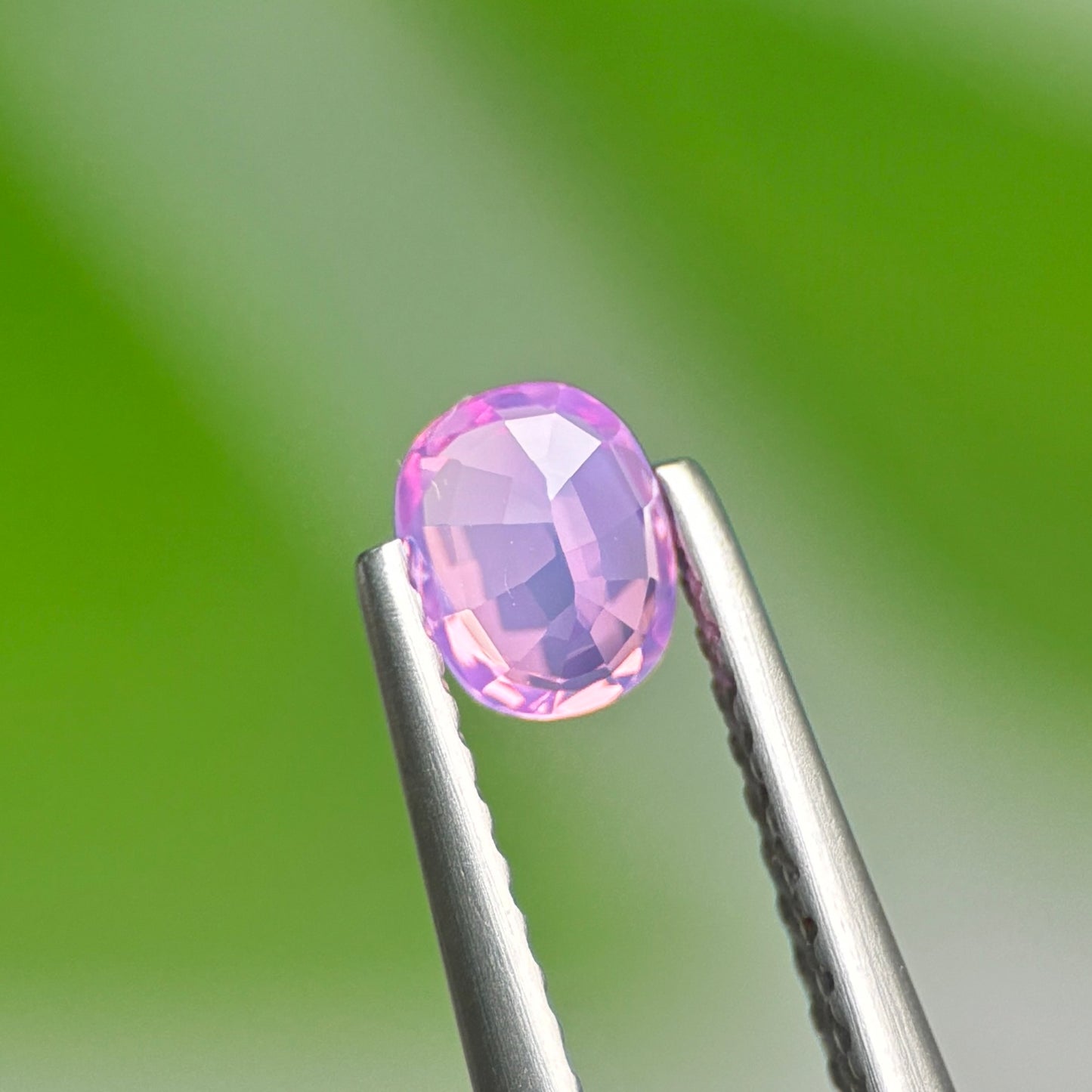 0.54 ct Natural Pink Milky Sapphire Vietnam. Cushion Shape. Unheat.