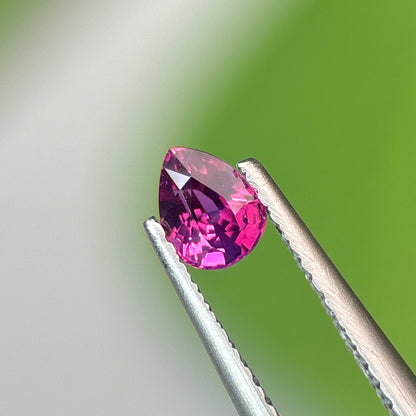 0.47 ct Natural Purple Milky Sapphire Vietnam. Pear Shape. No Treatment.