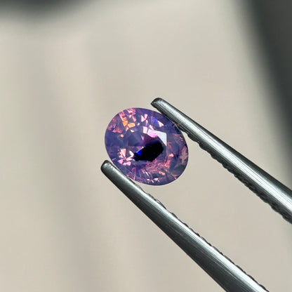 0,45ct Natural Pinkish Purple Milky Sapphire Vietnam. Oval Shape. No Treatment Milky Sapphire Luc Yen.