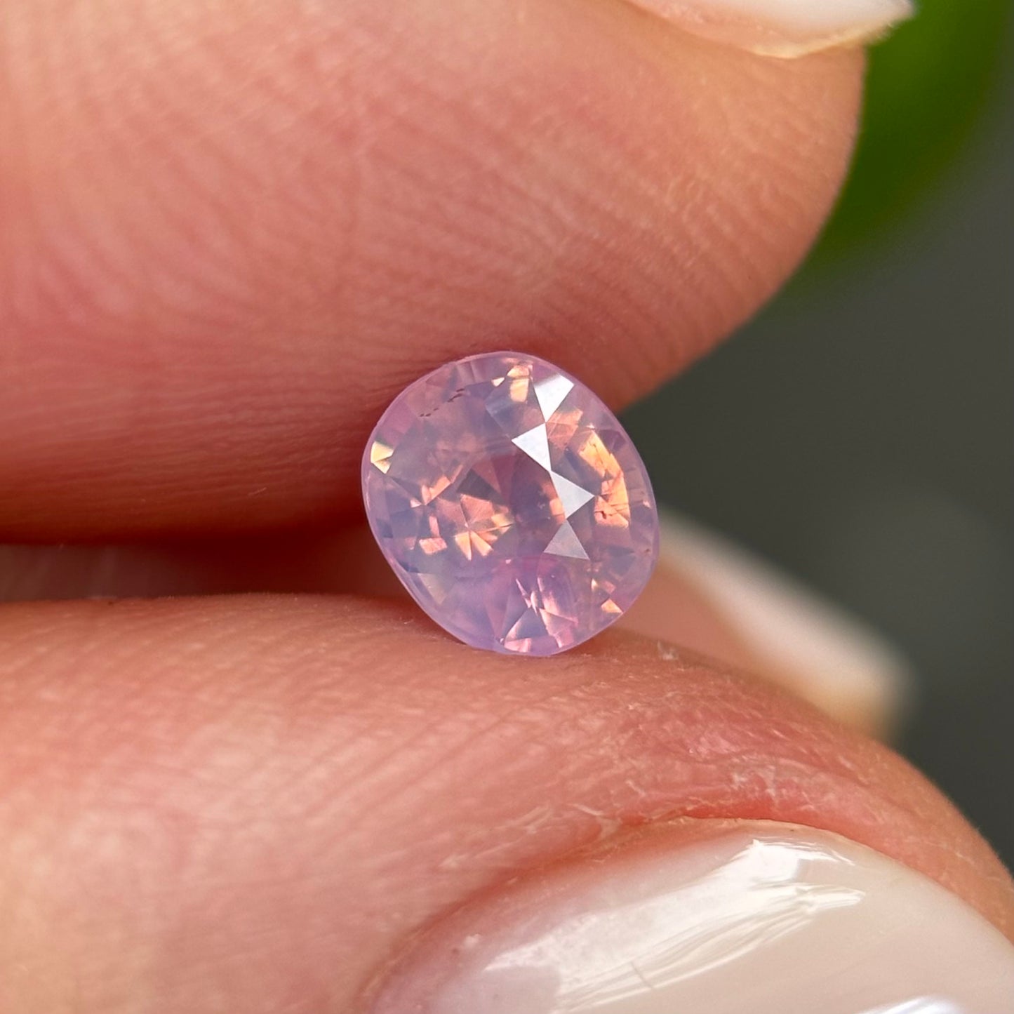 0.56 ct Natural Pink Milky Sapphire Vietnam. Cushion Shape. No Treatment.