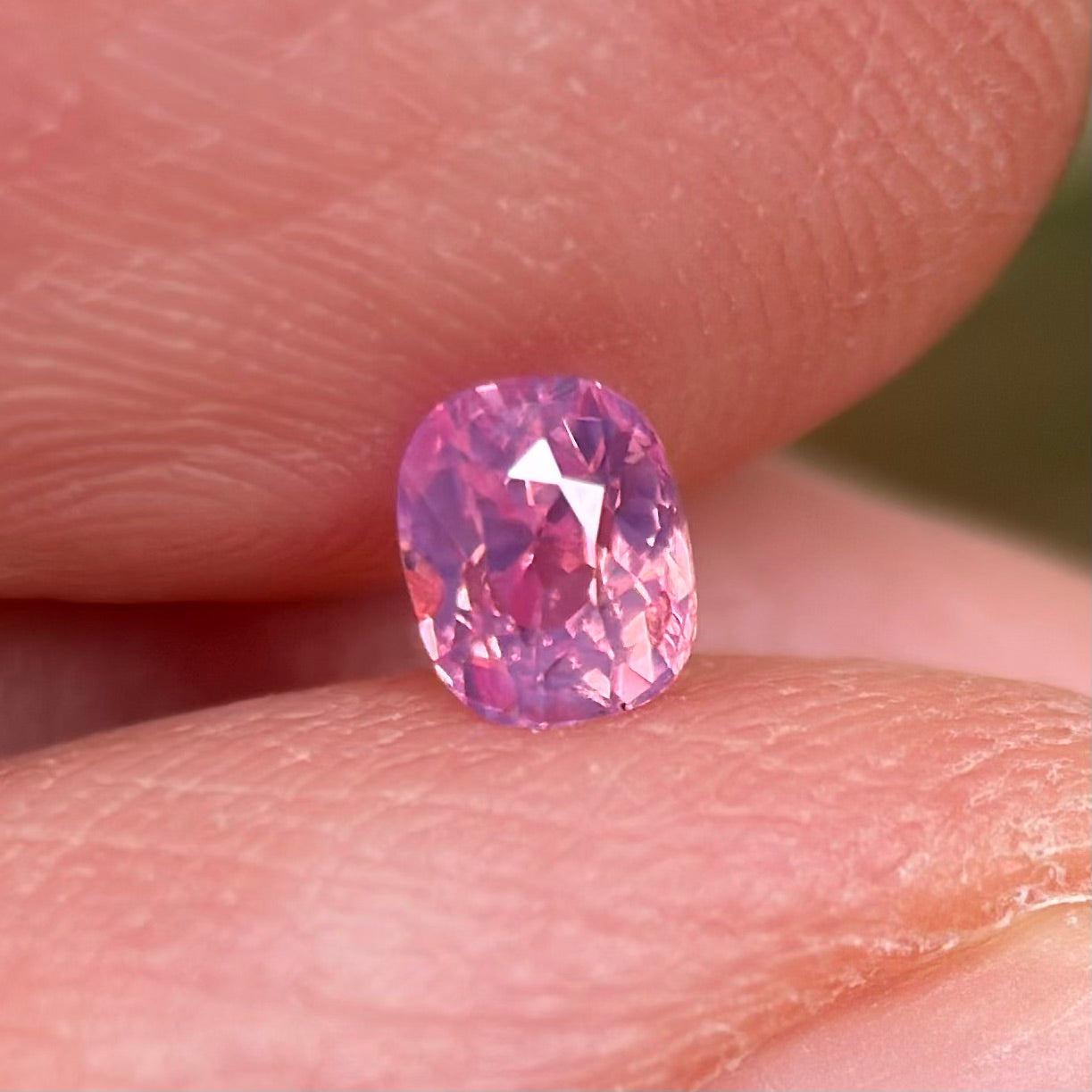 0.39 ct Natural Pink Sapphire Vietnam. Cushion Shape. No Treatment.