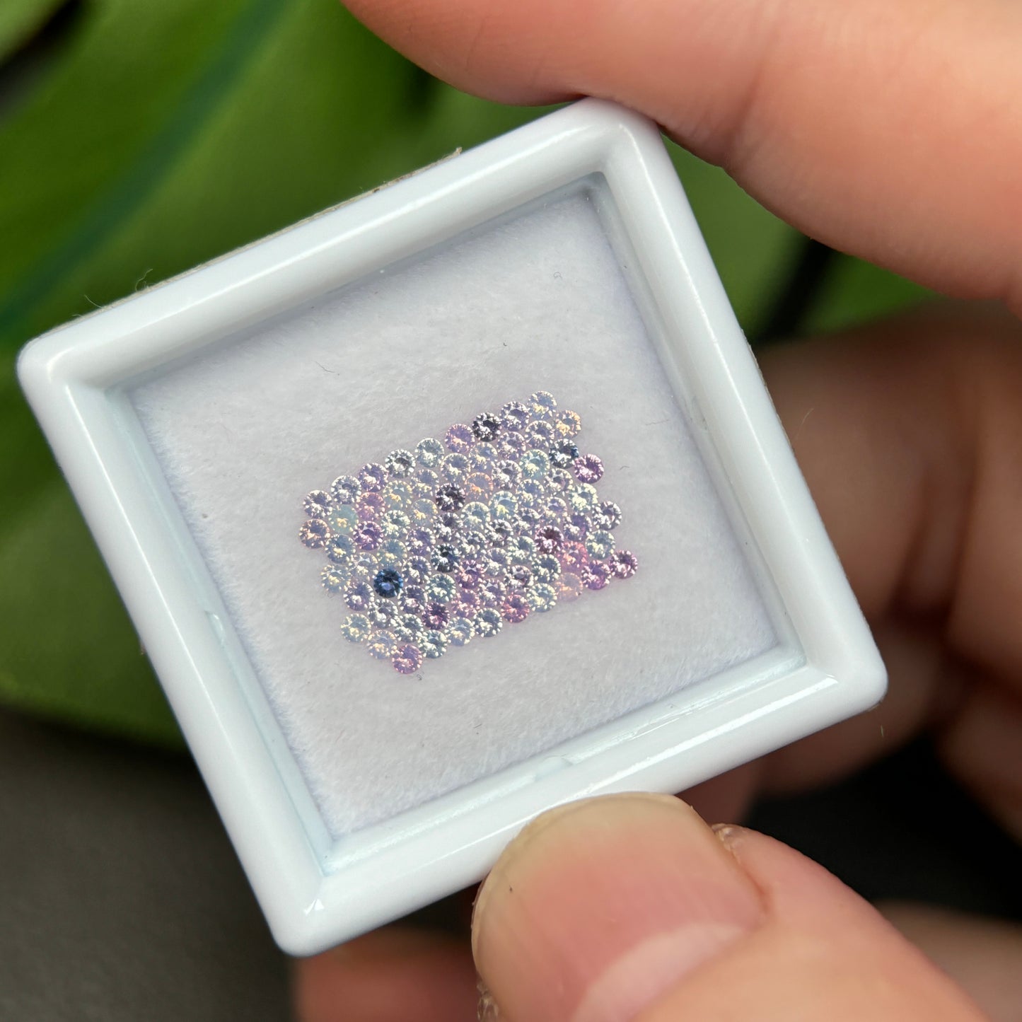 0,84ct/75Pcs Natural Sapphire Vietnam, Round Shape, AB Quality, No Treatment Sapphire Luc Yen.